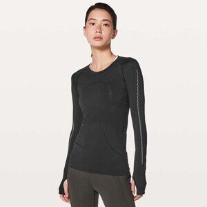 Lululemon Women's Swiftly Tech Long Sleeve Crew Reflective - Black